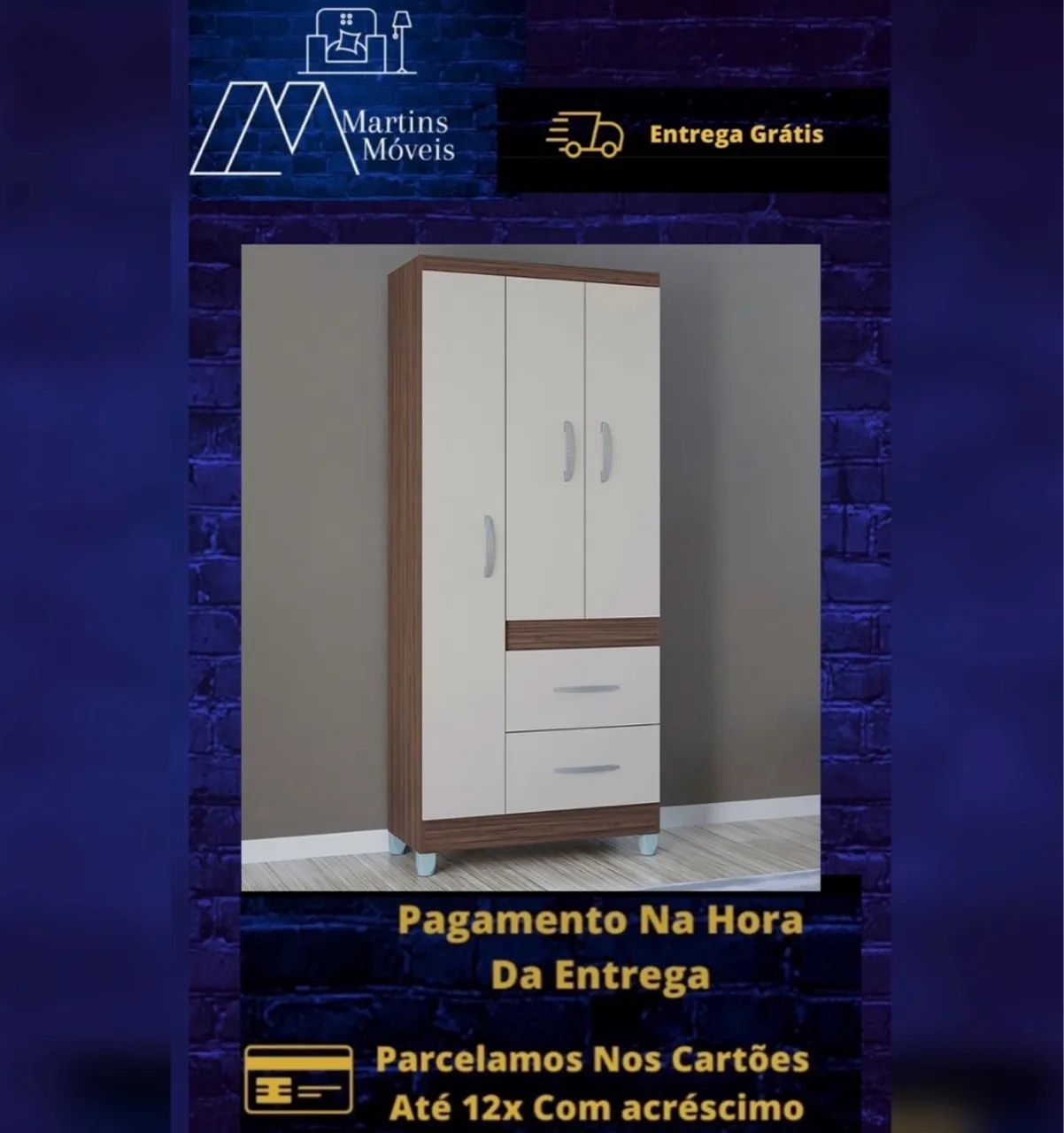 GRANDE PROMOÇÃO*GUARDA ROUPA 3 PORTAS ATENAS  ENTREGA GRÁTIS ACEITA CARTÃO - Foto 4