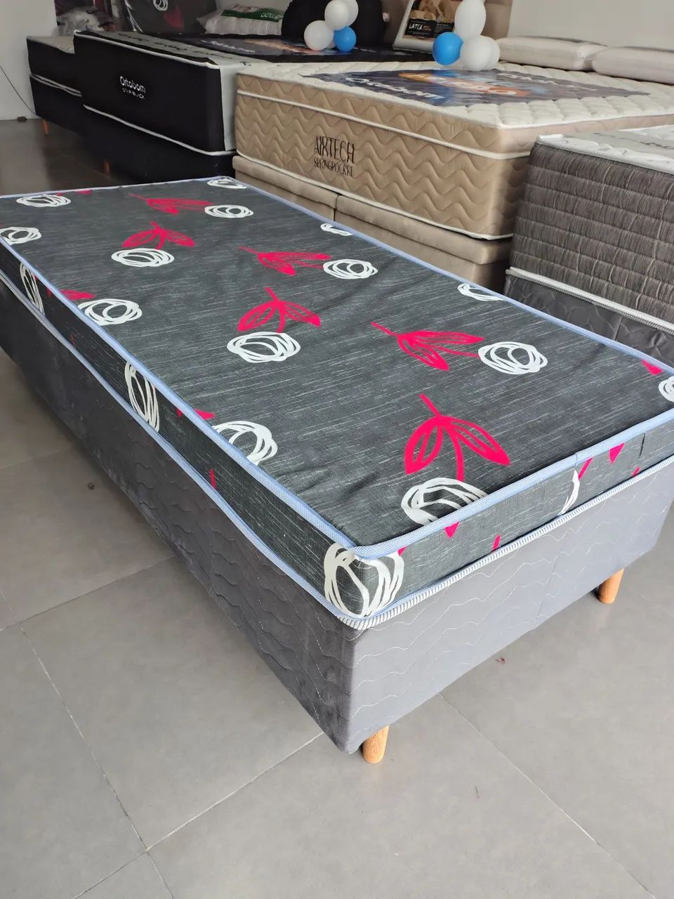 BASE + COLCHÃO SOLTEIRO COM ENTREGA GRÁTIS NO MESMO DIA DA COMPRA  - Foto 2