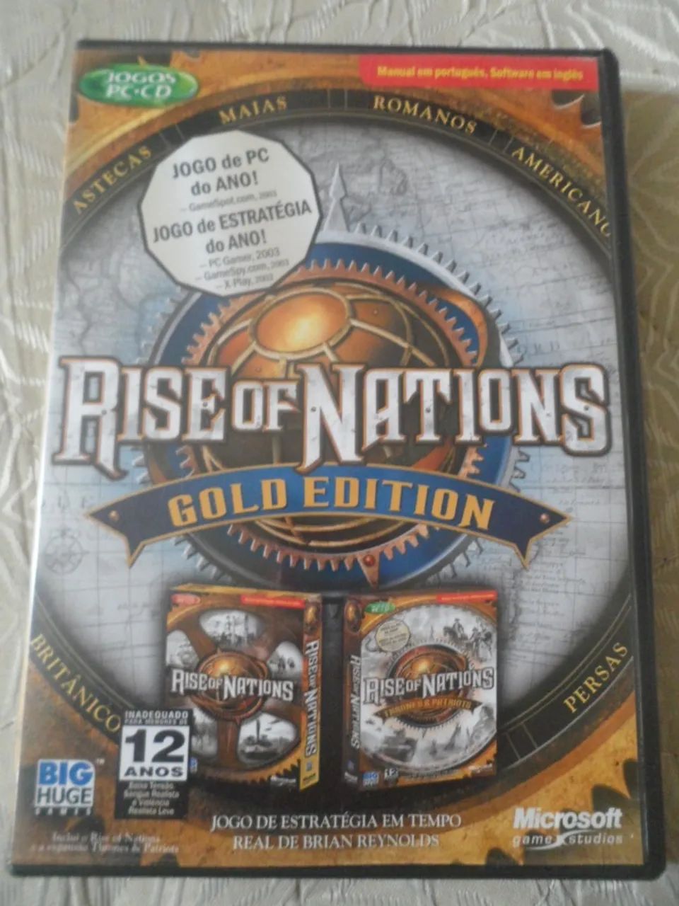 Jogo PC CD Rise of Nations Microsoft 2004 dois discos
