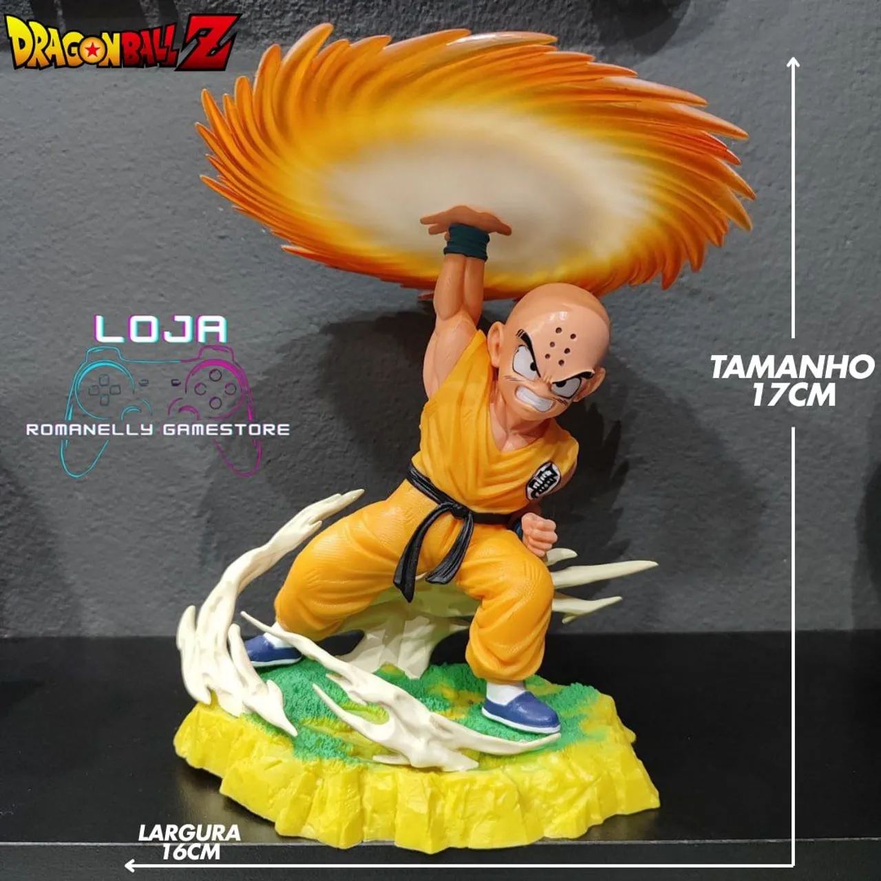 Kuririn 17cm Boneco Action Figure Dragon Ball Z NOVO - Aceito OLXPAY e Faço Envio