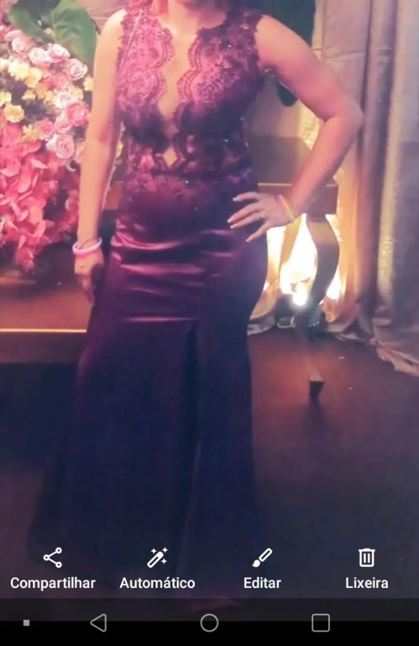 Vestido sereia vinho - Foto 4