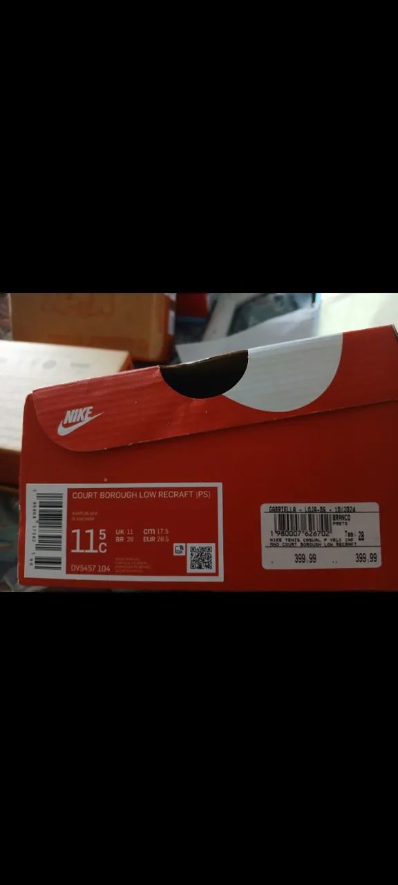 Tênis infantil nike número 28