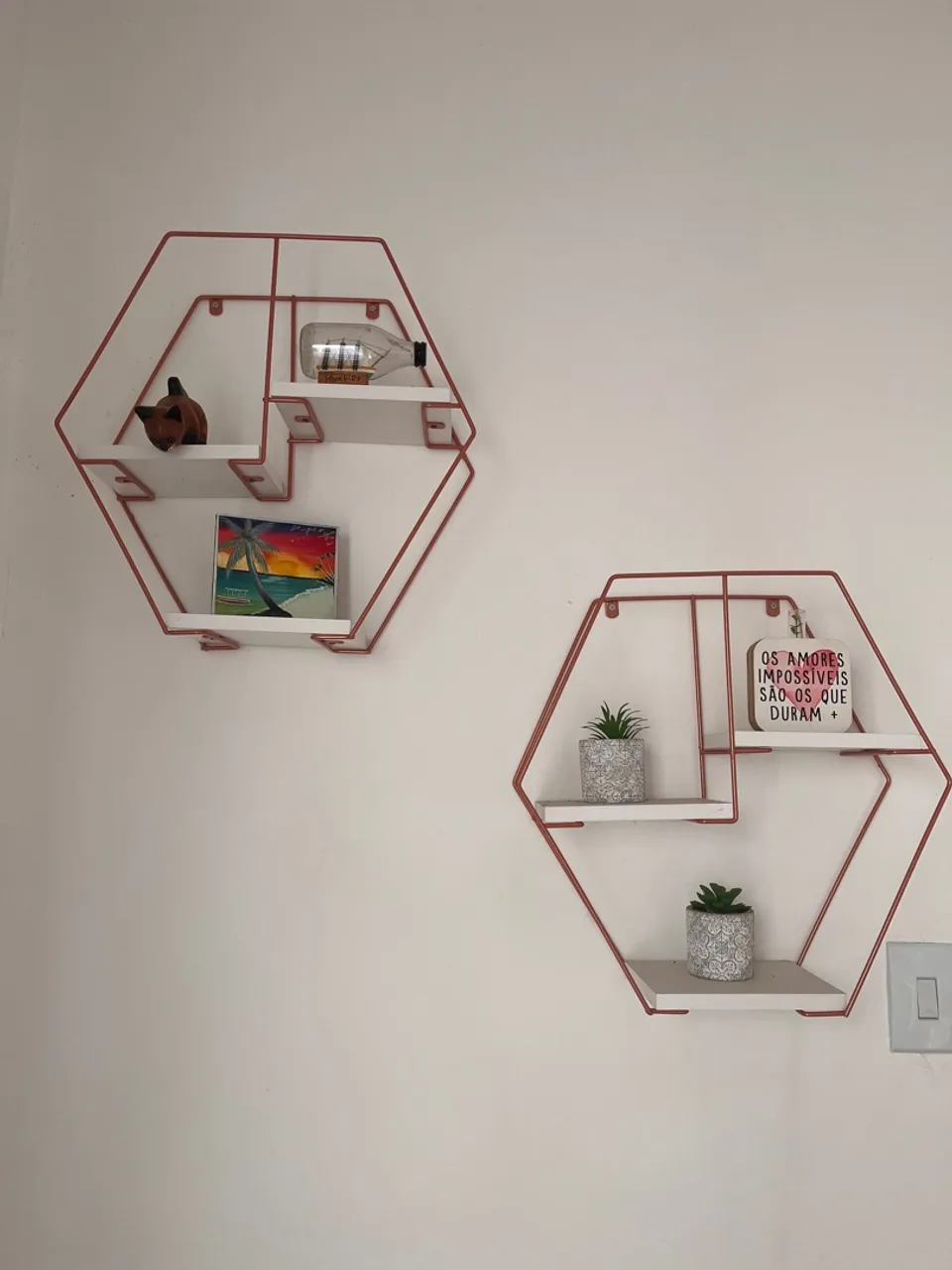 Prateleiras Decorativas Hexagonais