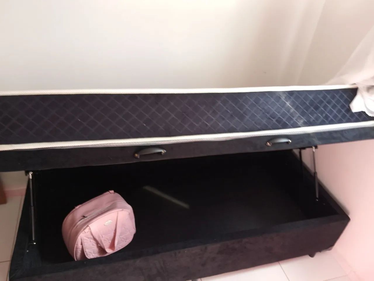 Base cama box com baú solteiro no Suede  - Foto 2