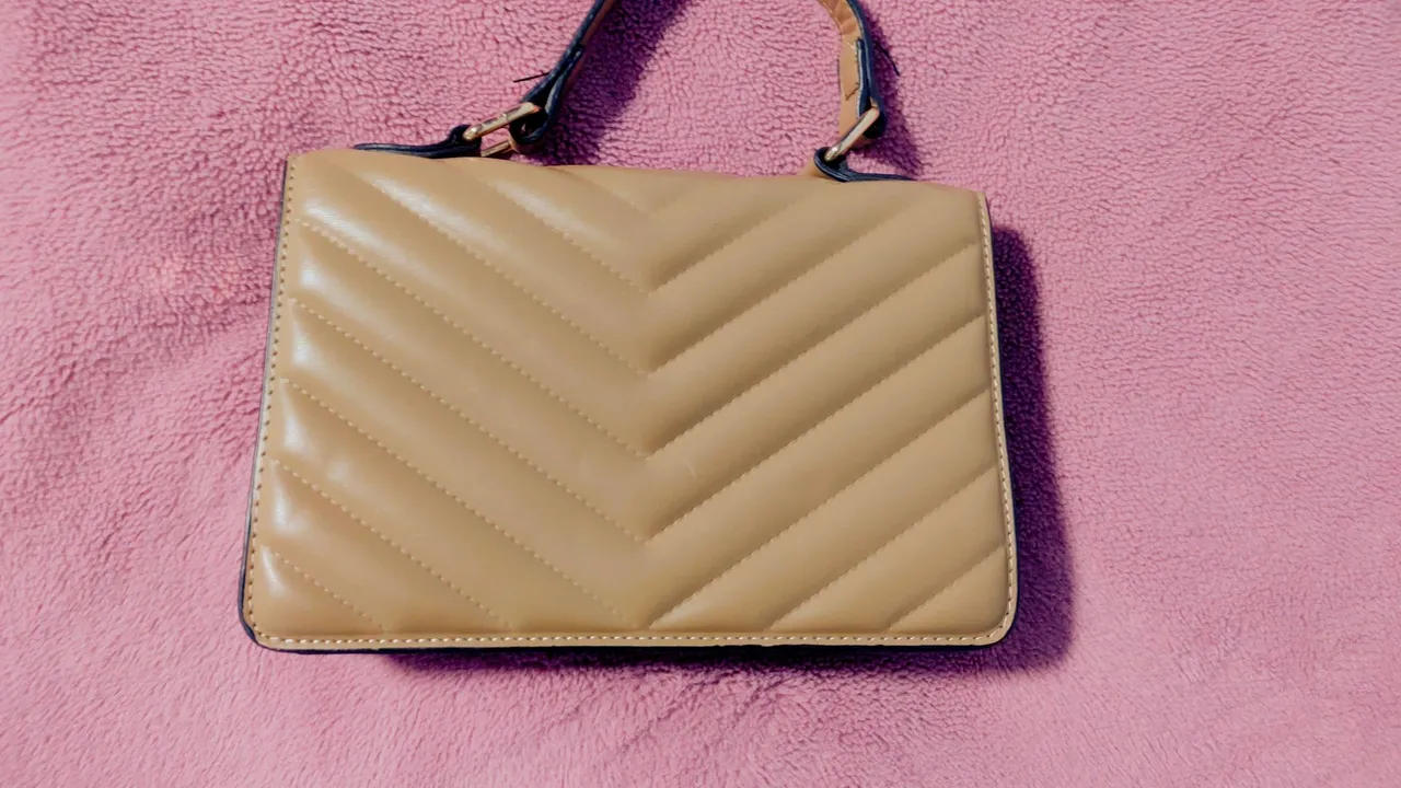 Linda bolsa de mão bege!