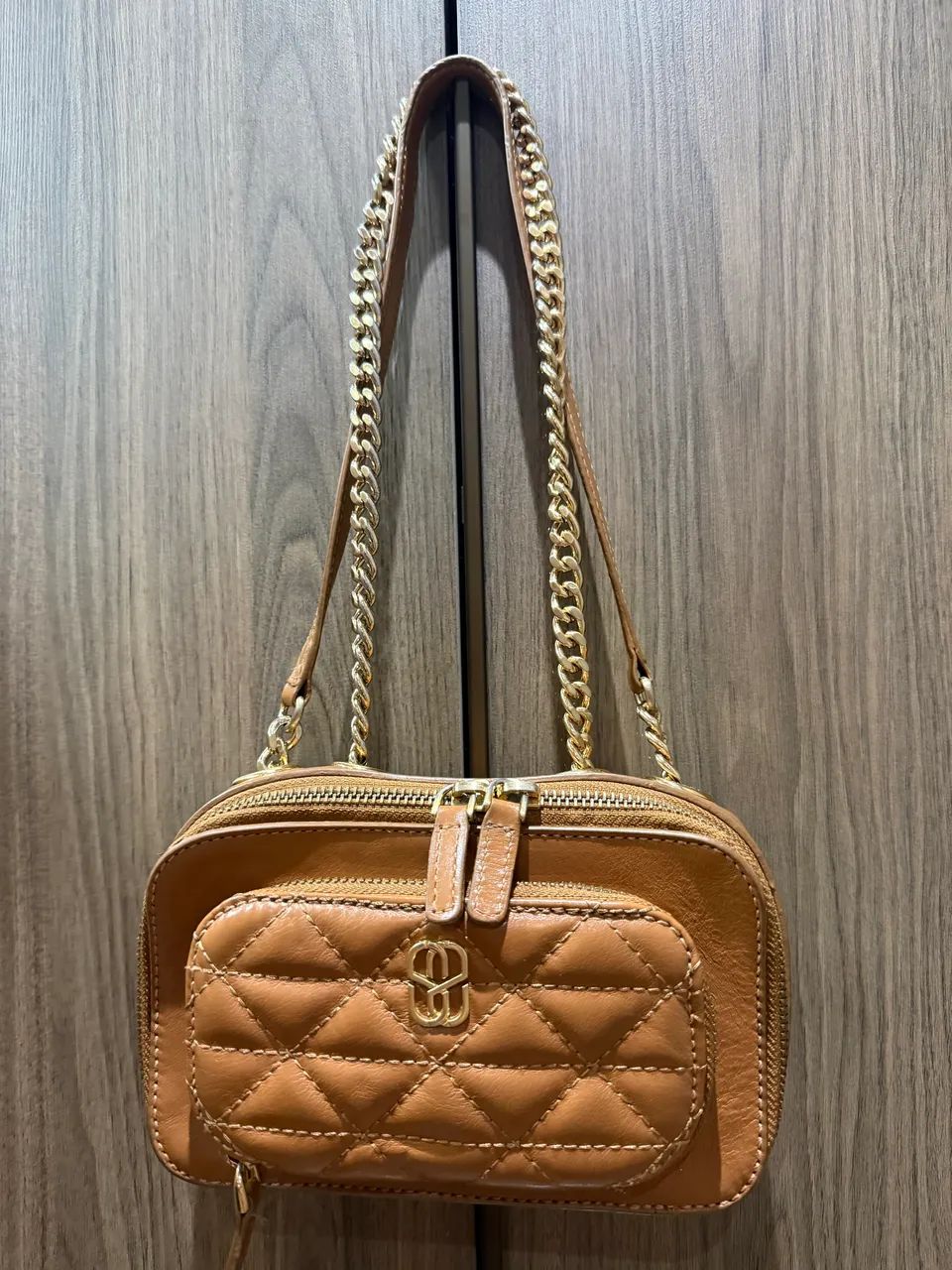 Bolsa pequena da SHUTZ caramelo - Foto 4