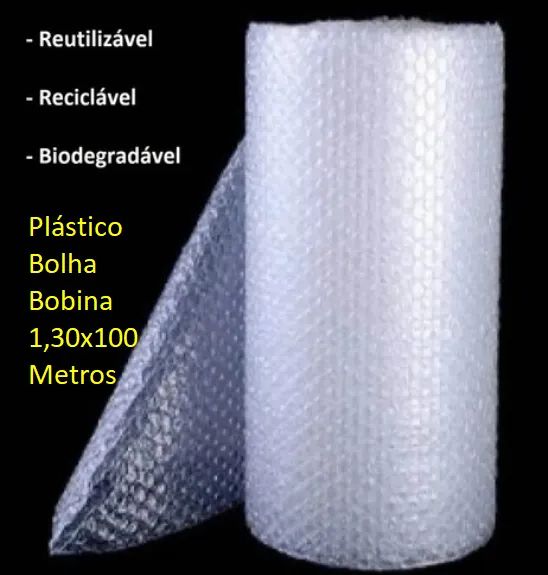 Bobina de Plástico Bolha Super Premium 1,30cm X 100m Proteção Embalagem