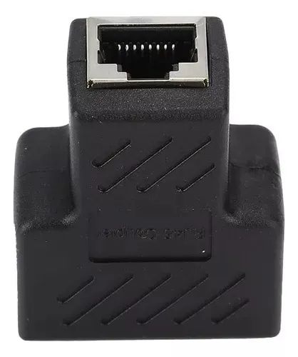 Duplicador Conector Extensor Rj45 Preto - Foto 4