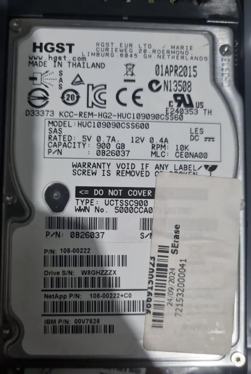 lote 45 Hd hgst 900gb sas 10k a partir cada