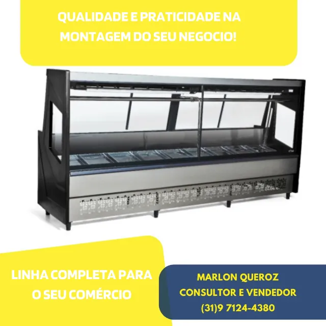 Balcão de Açougue 3M Polar Luxo Preto 220v Novo