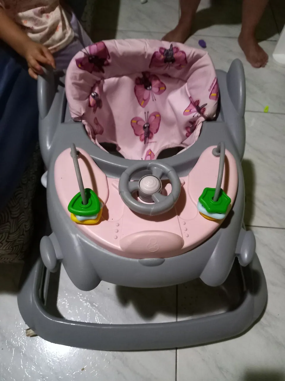 Andador Bebê Carrinho Rosa