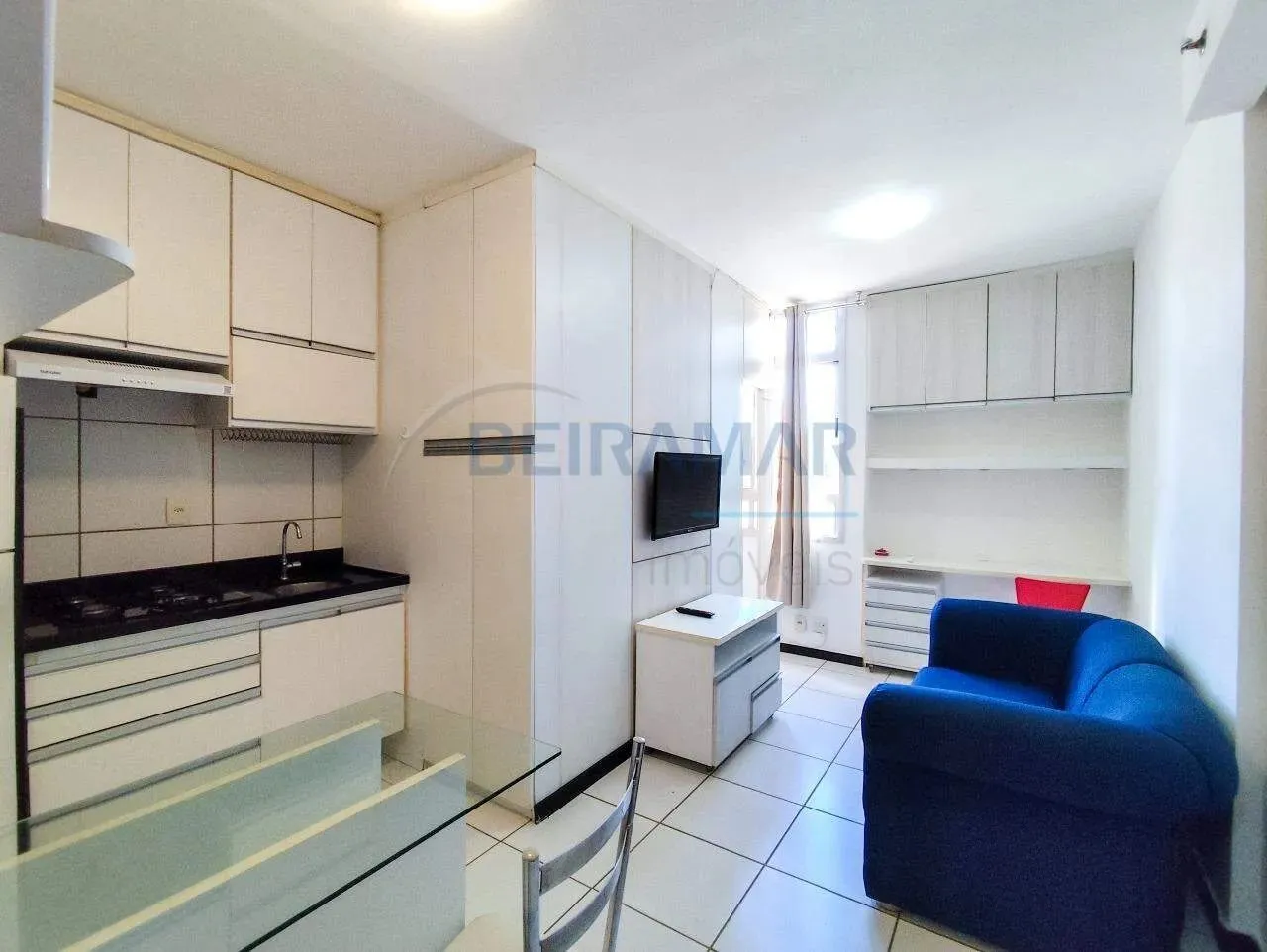 Apartamento Mobiliado de 1 Quarto, 1 Vaga de Garagem para Locação no Park Studios - Park S