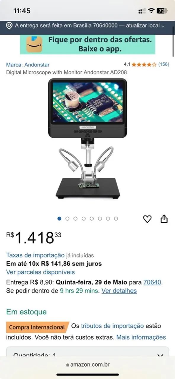 Microscópio Digital Andonstar AD208 - Foto 3