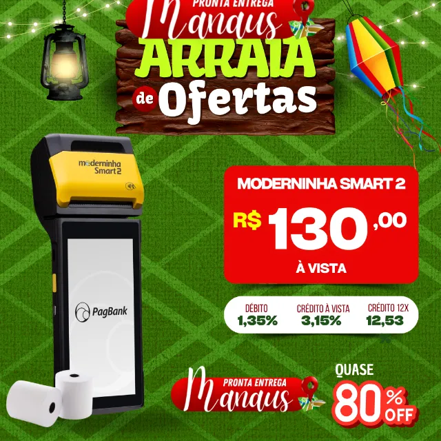 Maquineta de cartão Moderninha Smart 2
