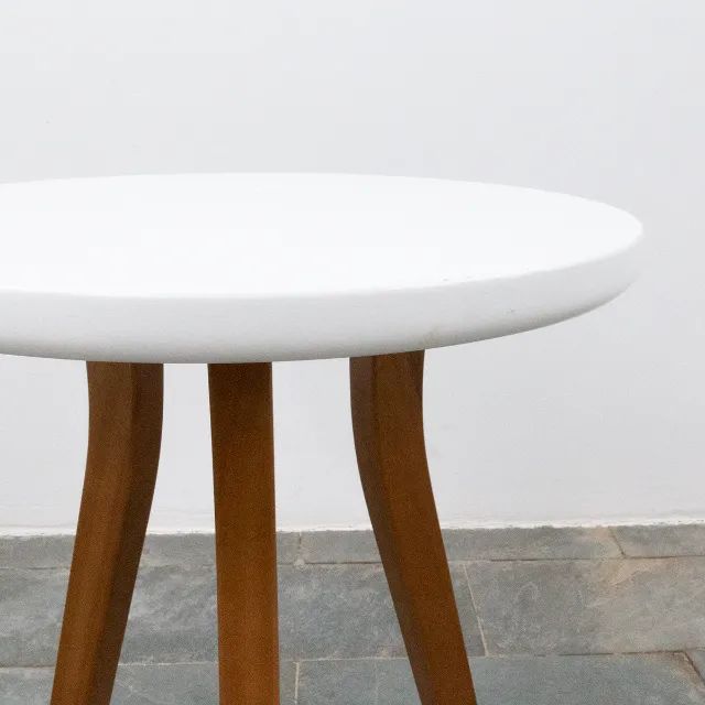 Mesa de apoio lateral Bo/Link jequitibá branco 45cm - Foto 3