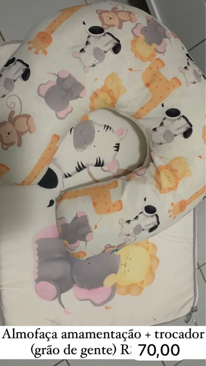 Almofada amamentação + trocador infantil