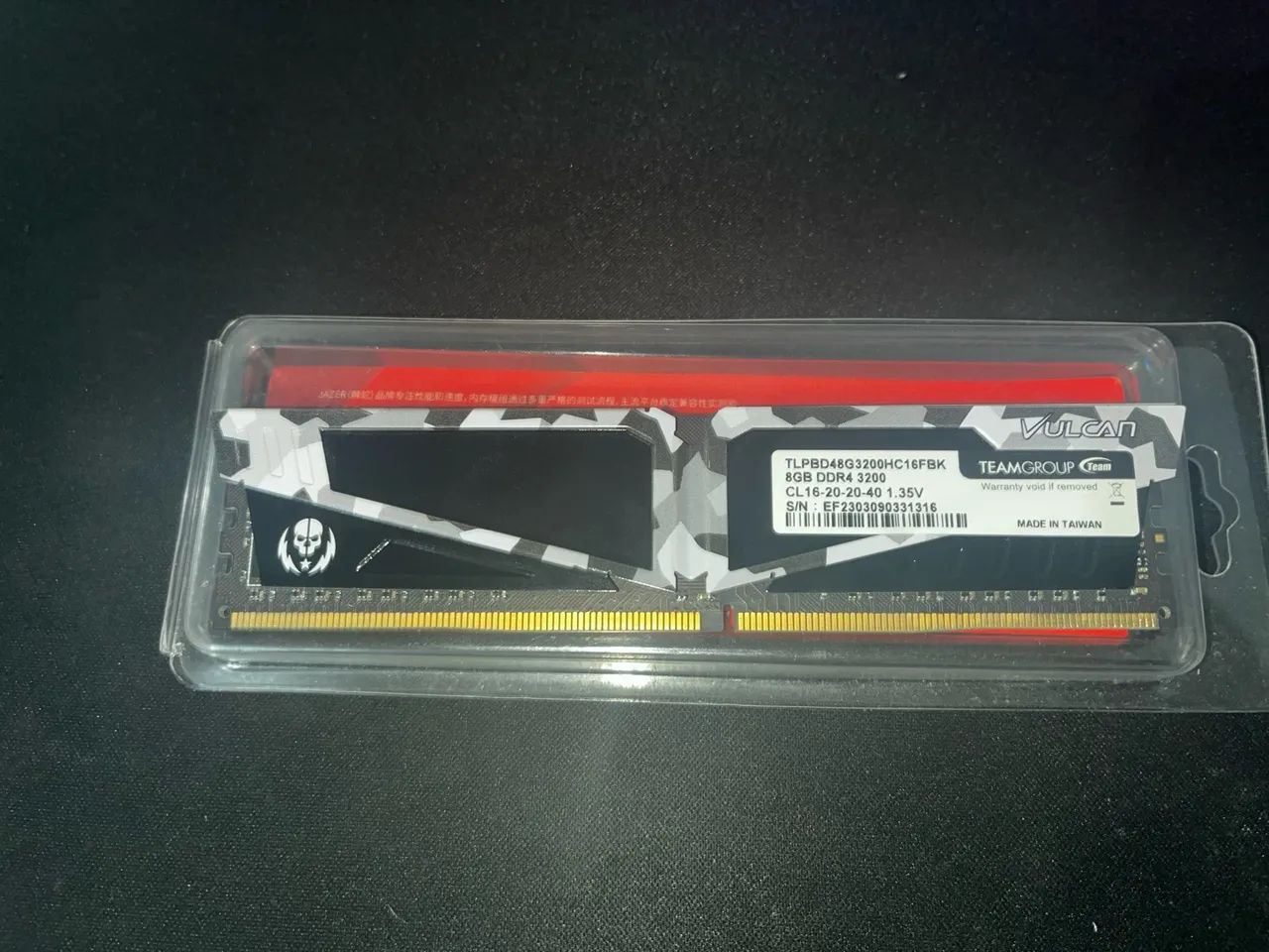 Memória RAM 8GB 3200MHz