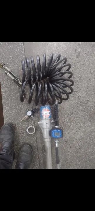 Kit propulsora pneumática para óleo com medidor e regulador e mangueira - Foto 3