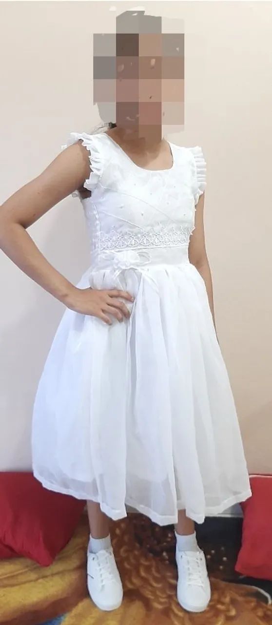 Vestido branco infantil para formatura ou casamento - Foto 4