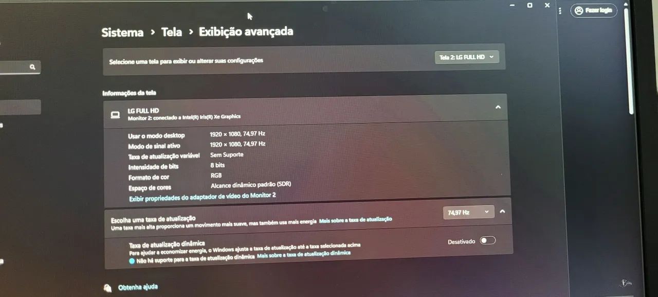 Monitor LED LG 24 polegadas 75hz - Foto 4