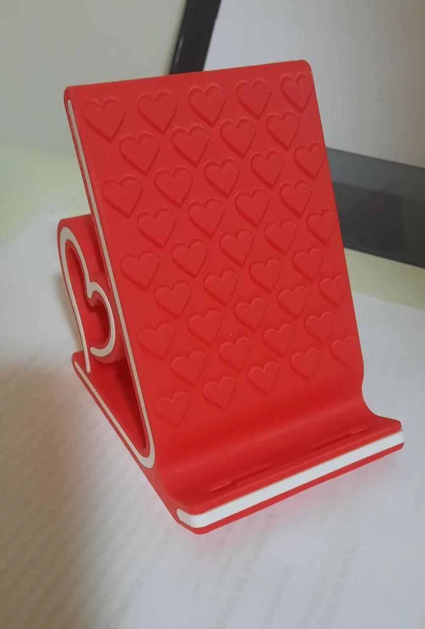 Suporte de Celular Coração impressão 3D - Foto 3