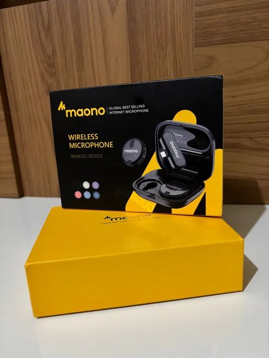 Microfone de lapela Sem Fio Maono WM620 Roxo Tipo C  - Foto 6