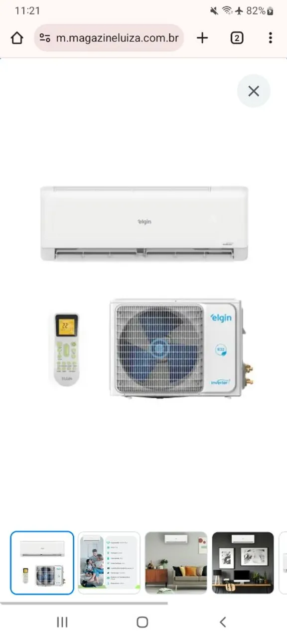 Ar Condicionado Split Elgin 9000 BTUs c/ Wi-fi Frio Inverter
