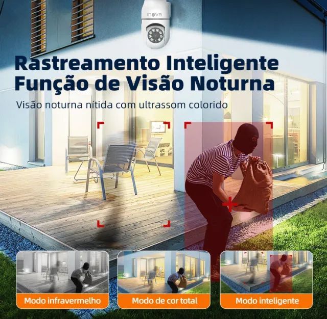 Câmera De Segurança Full Hd Com Visão Noturna Direto Na Tomada - Foto 5