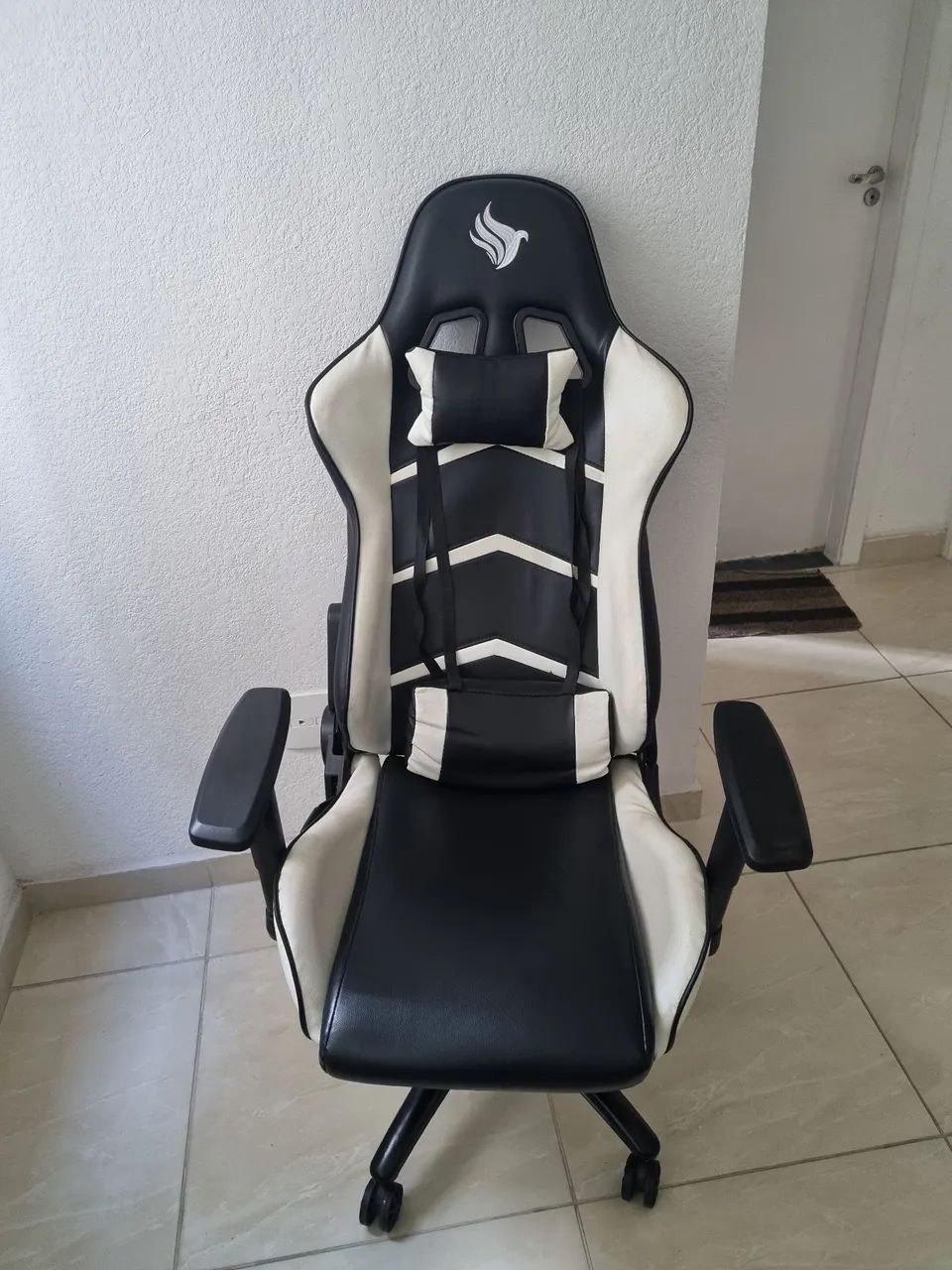 Cadeira Gamer Pichau Preto/Branco - Foto 4