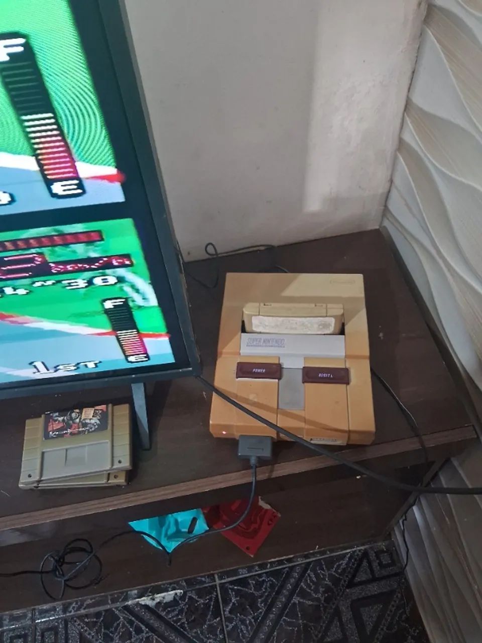 Super Nintendo completo + bonus de 3 jogos funcionando (Top Gear, NBA e Super Soccer) - Foto 4