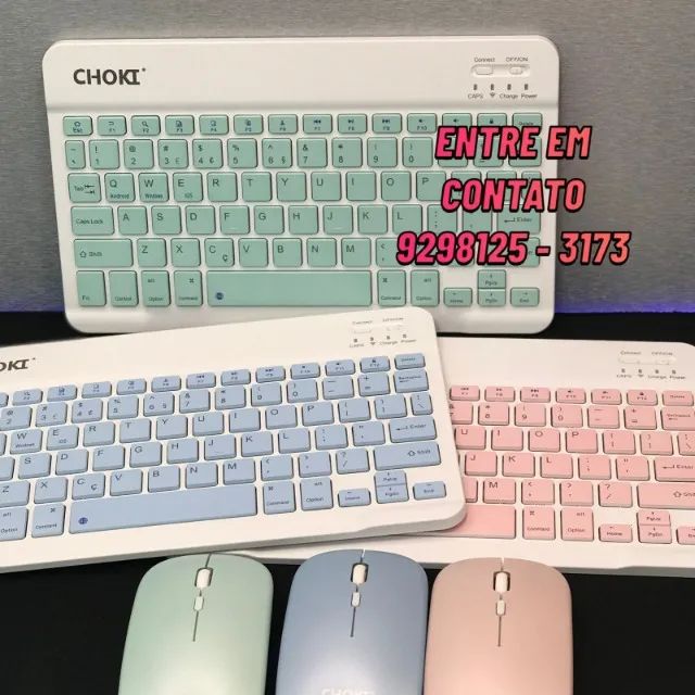 Teclado com Mouse Bluetooth sem fio - Foto 2