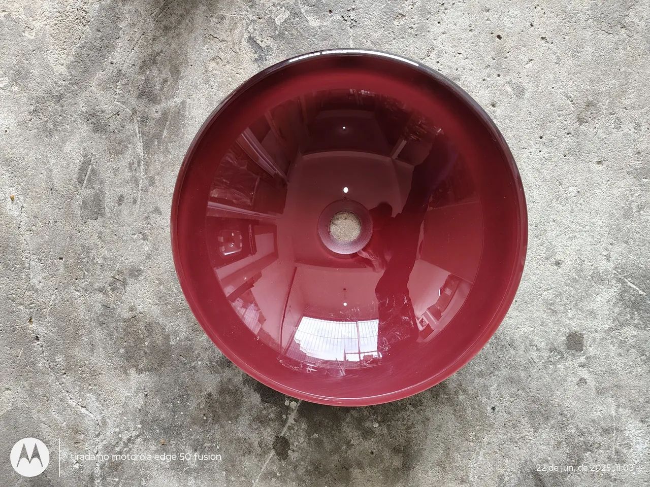 Cuba de Vidro Vermelha 33 cm - Foto 2