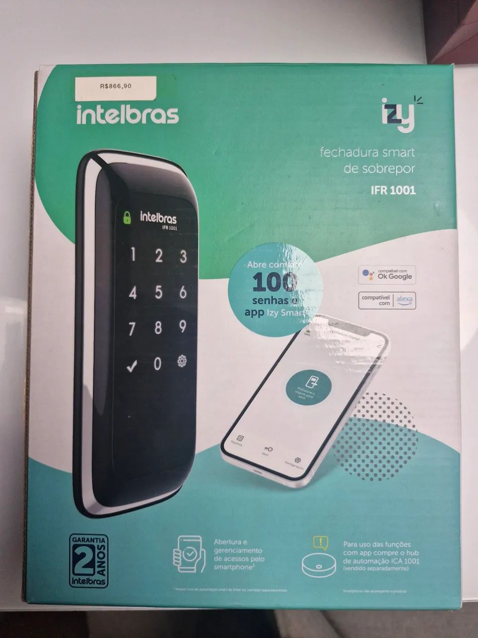Fechadura eletronica Intelbras IFR 1001 com Hub nunca utilizada 
