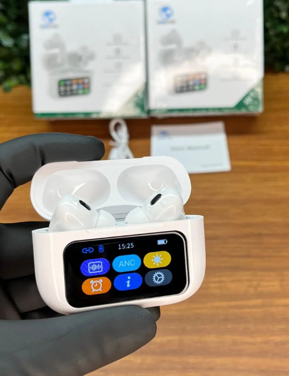 Fone Bluetooth WT-1 Touch Screen - Cancelamento de Ruído, Tela Touch e Entrega grátis!