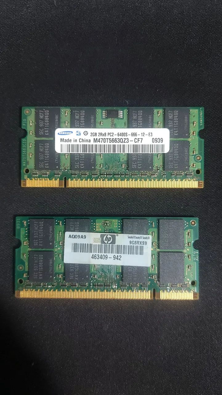 Memória RAM DDR2 2x2GB 800Mhz