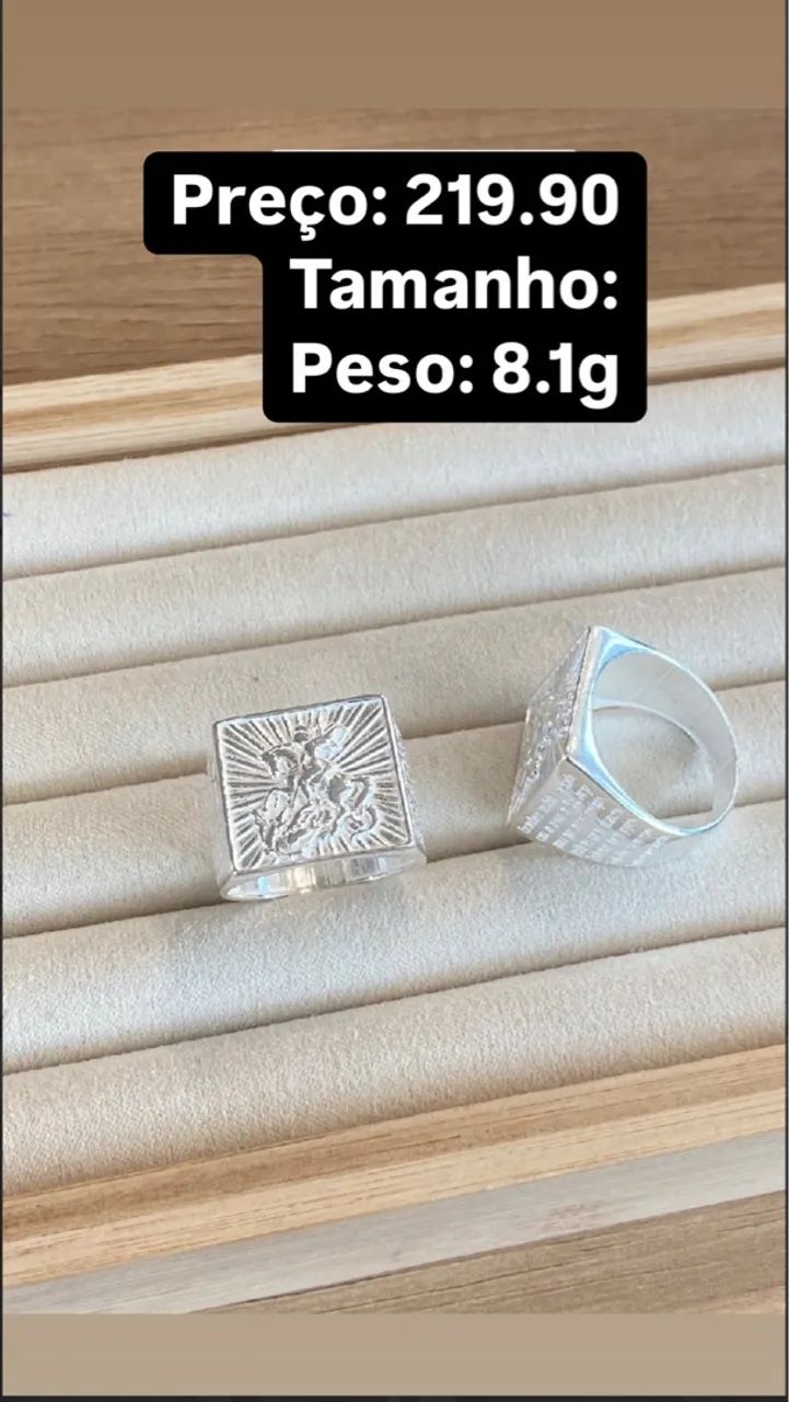 Anel de Prata São Jorge - Elegância e Proteção