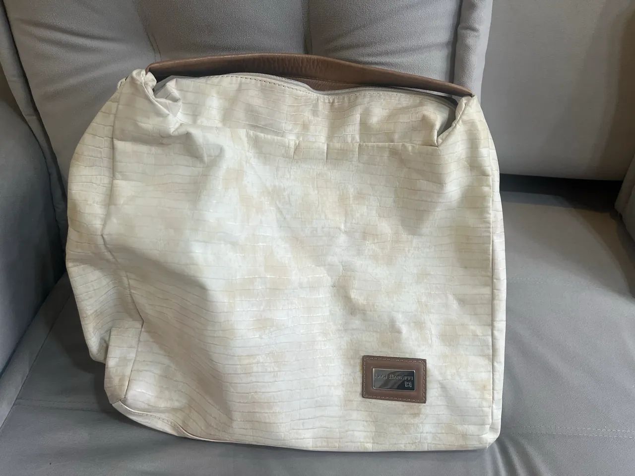 Bolsa Laci Baruffi Grande Bege com Alça Longa - Foto 5