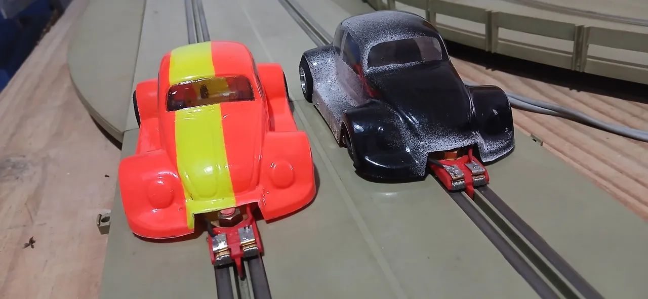 Autorama estrela Pista 8 completa com 2 carrinhos Fusca