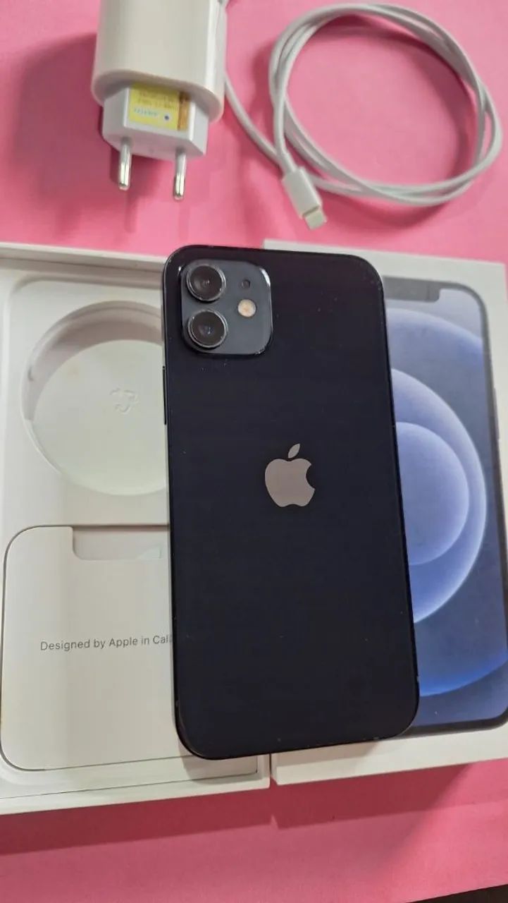 Iphone 12 64GB preto com caixa, original  - Foto 3