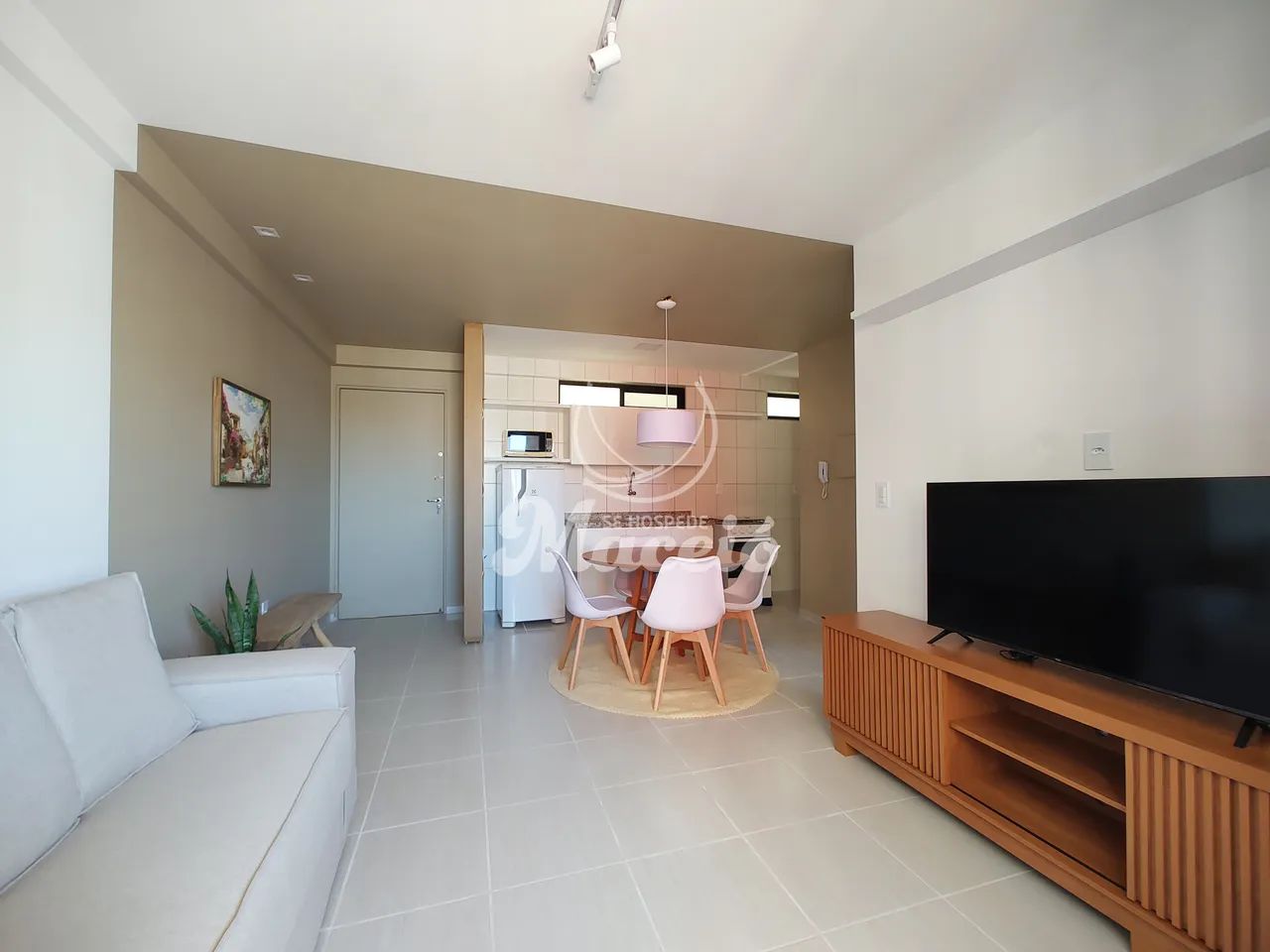 Quarto e sala decorado e mobiliado em localização privilegiada em Maceió - Foto 2