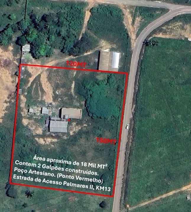 VENDE-SE TERRENO PRÓXIMO PALMARES 