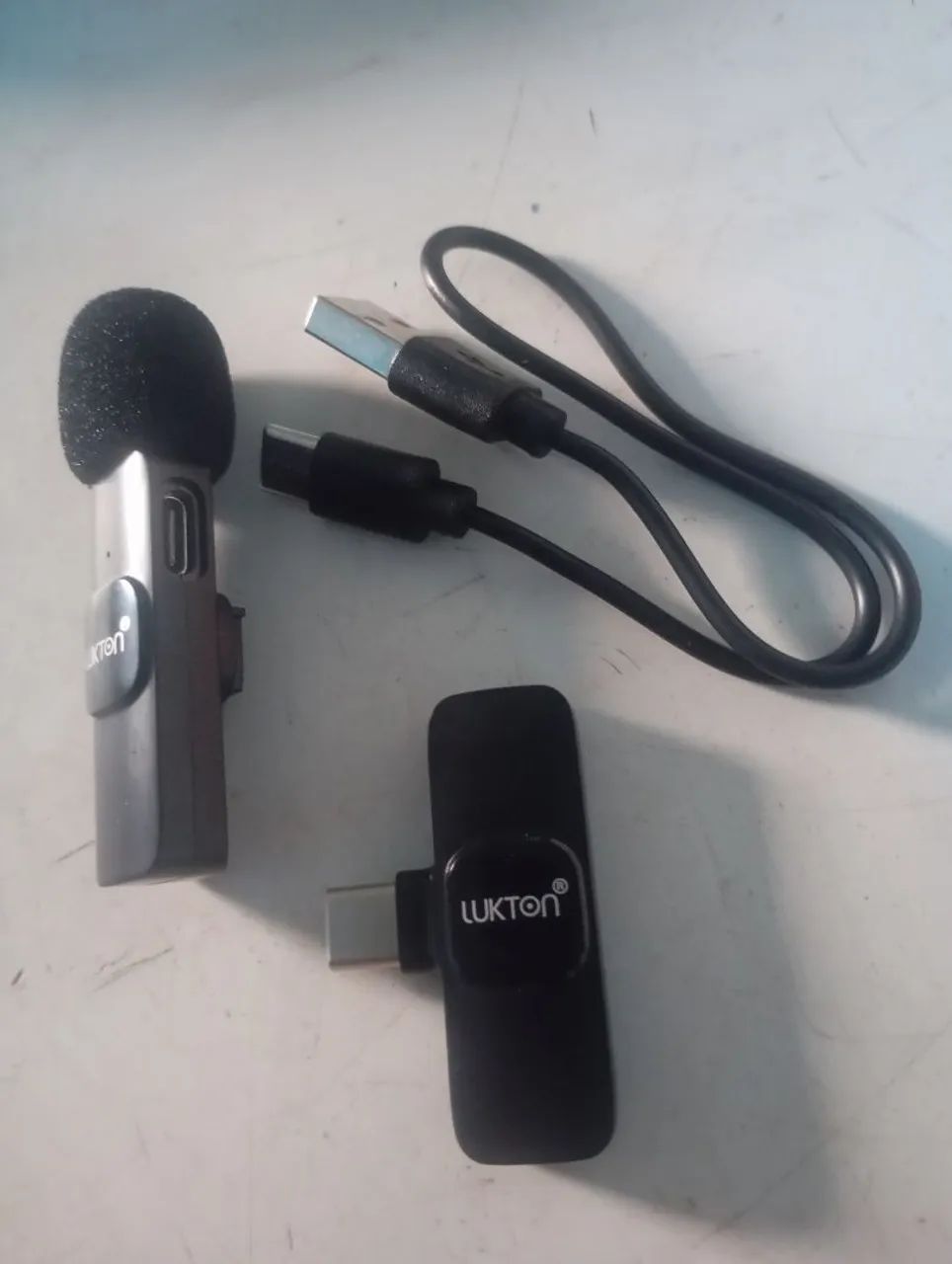Microfone de Solapa Sem Fio Lukton para Celular (Novo na Caixa) ACEITO PROPOSTA!!! - Foto 4