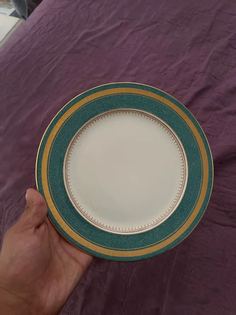Conjunto de seis pratos antigos de +90anos