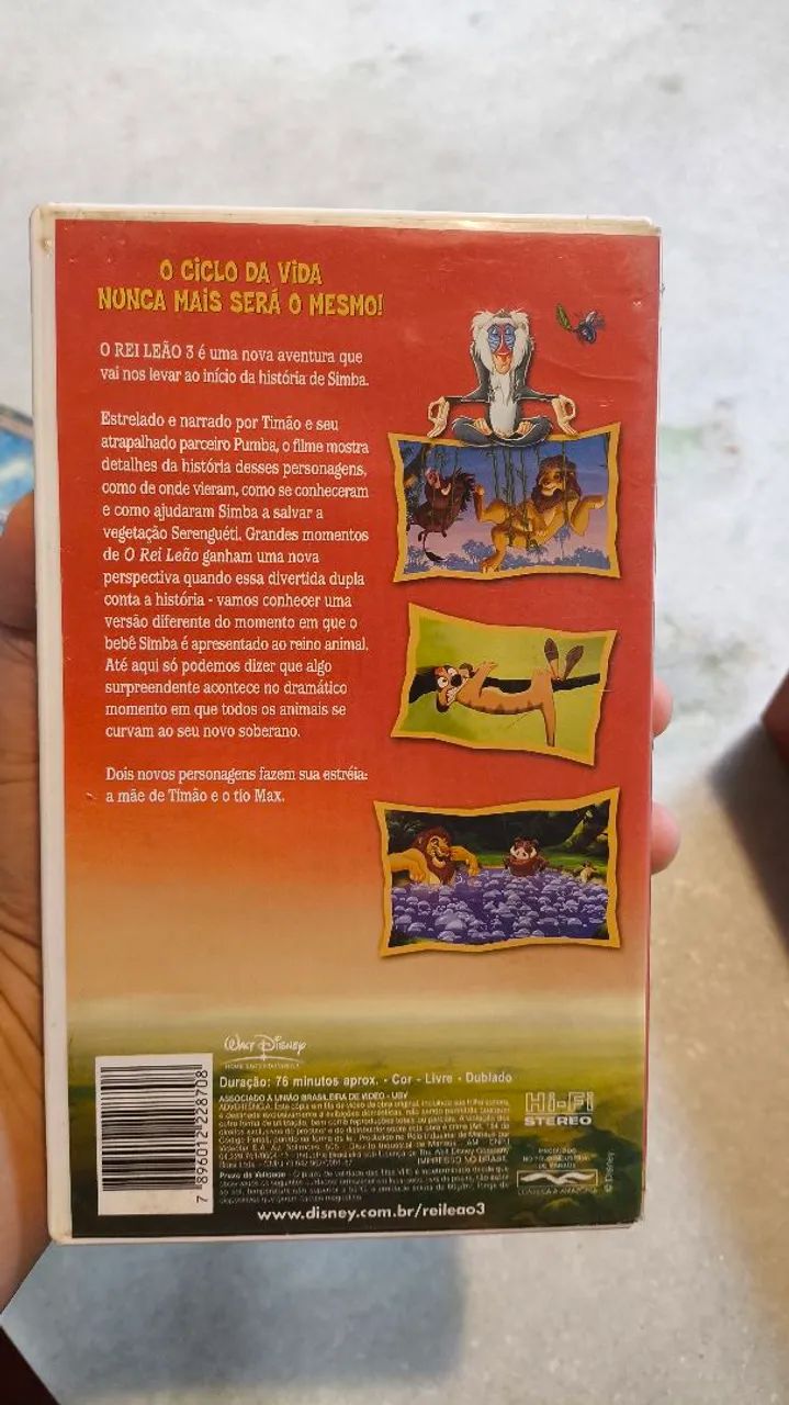Fita VHS O Rei Leão 3 - Hakuna Matata - DVD, Blu-Ray e Vídeo
