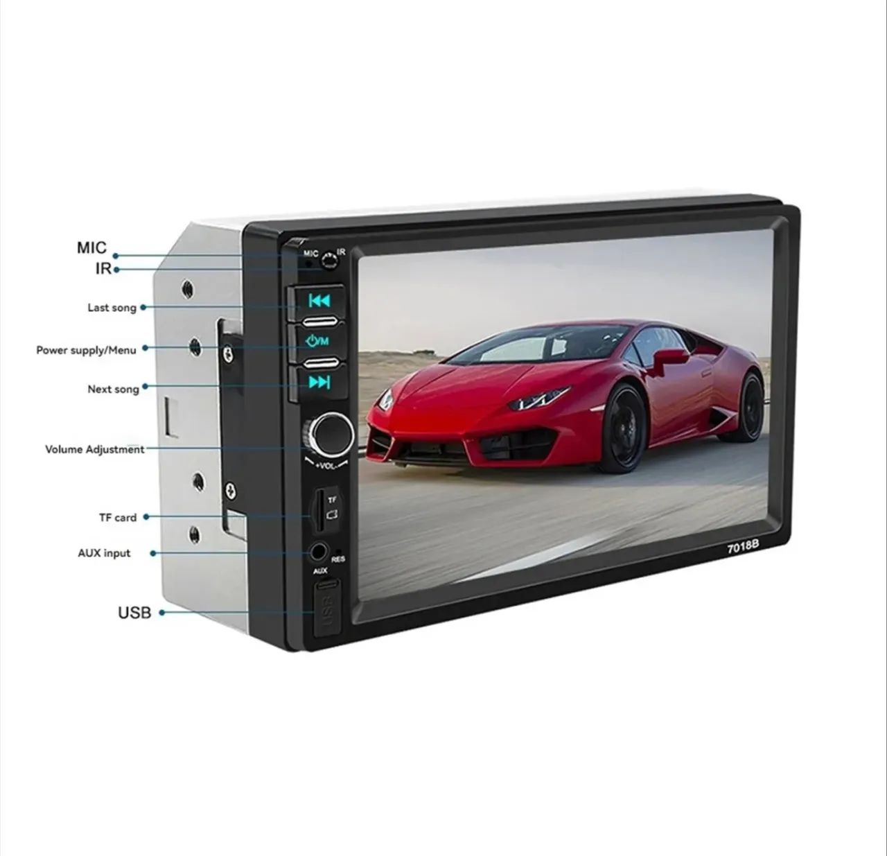 Central multimídia Car MP5 Player 7018B - Tela 7? Touch | Bluetoot| 4x54W