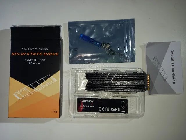 SSD NVMe M2 PCIE 4.0x4 1TB KOOTION 7000MB/S compatível com PS5
