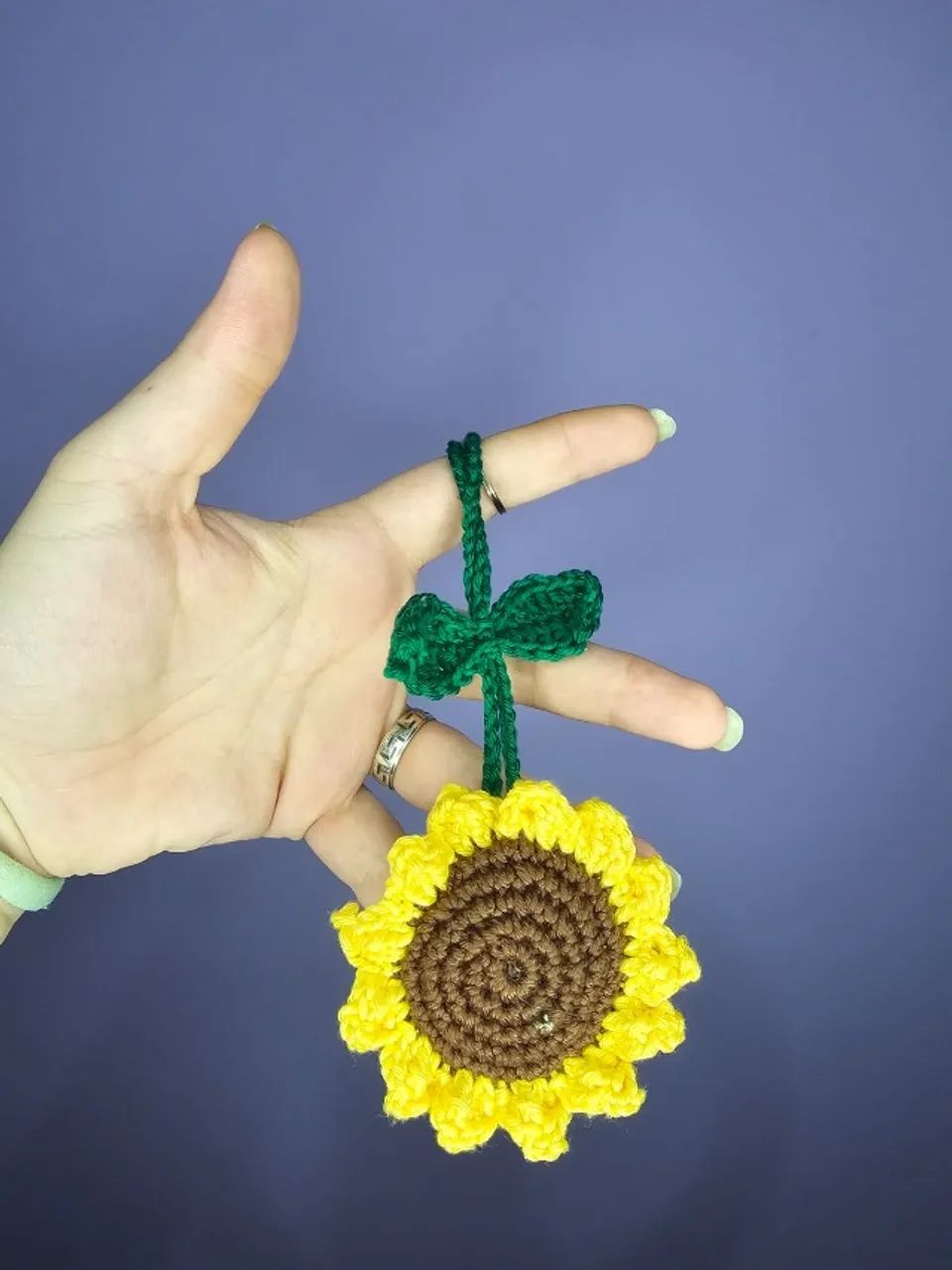 Chaveiro croche amigurumi girassol - Foto 2