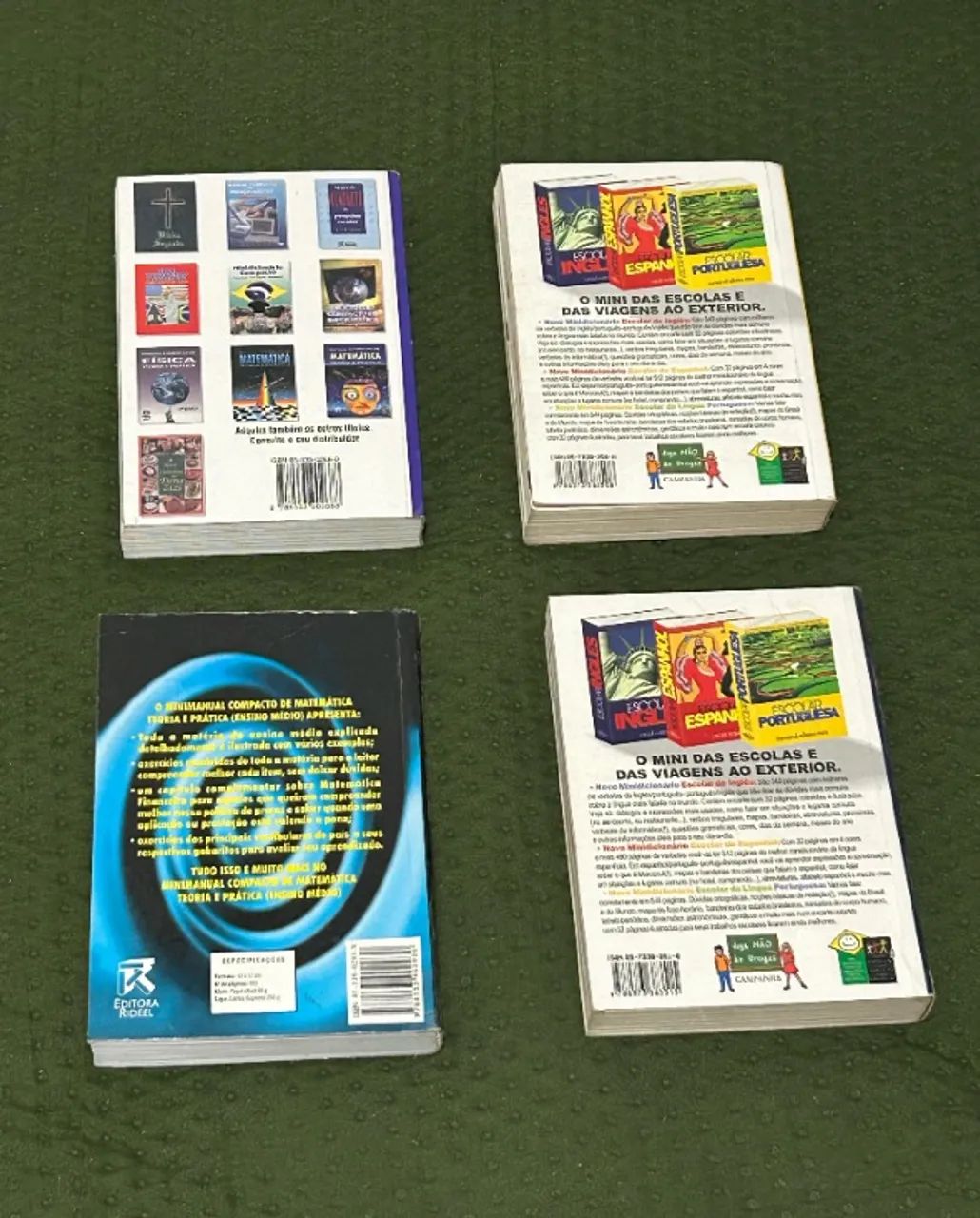 Lote 4 Livros: Minidicionários e Minimanual (Anos 2000) - Português, Inglês e Matemática - Foto 2