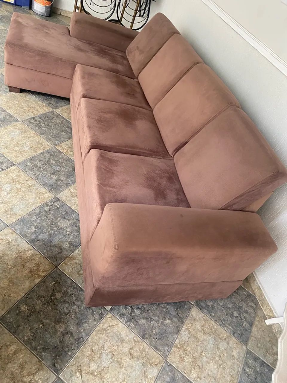 Sofá três lugares com chaise! DESAPEGO BARATO - Foto 3