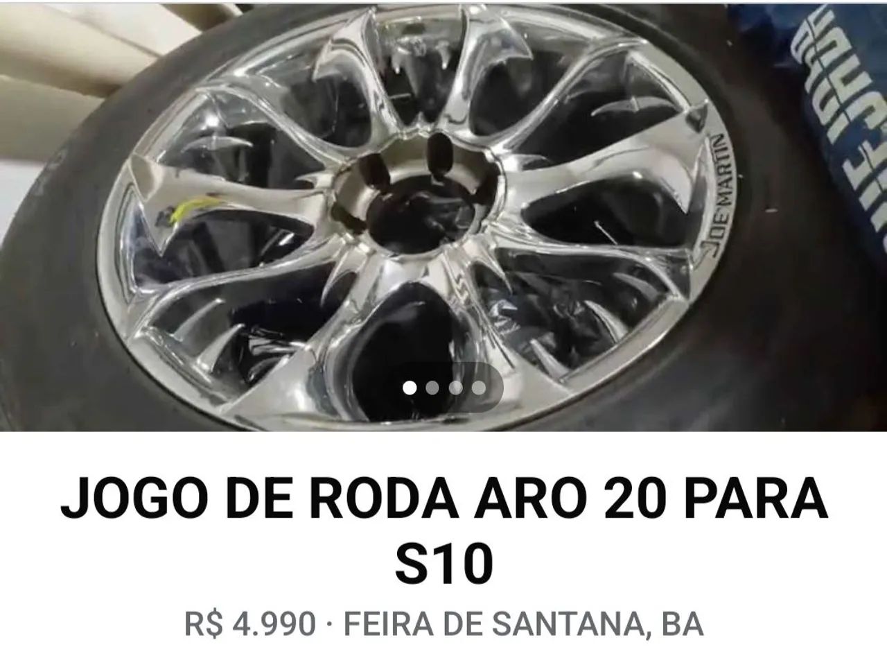 JOGO DE RODA ARO 20 PARA S10 - Foto 3